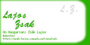 lajos zsak business card